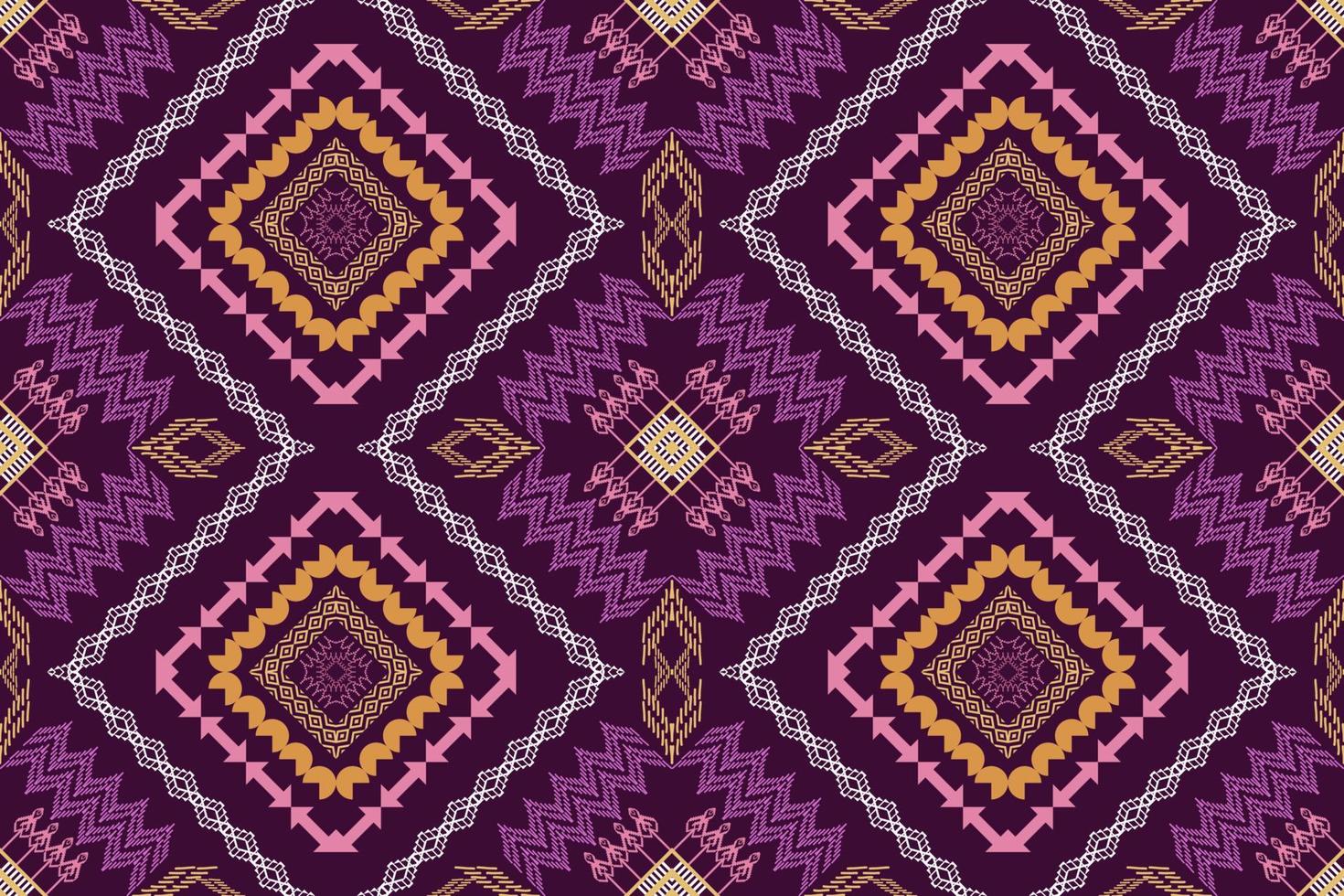 padrão tradicional oriental étnico geométrico figura estilo de bordado tribal design para papel de parede, roupas, embrulho, tecido, ilustração vetorial vetor