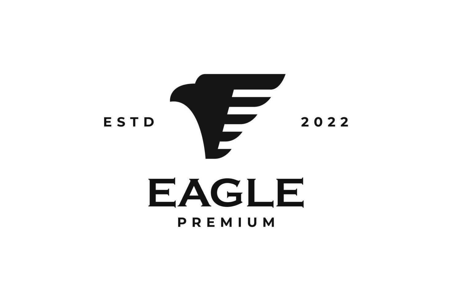 vetor de design de logotipo de águia de asa