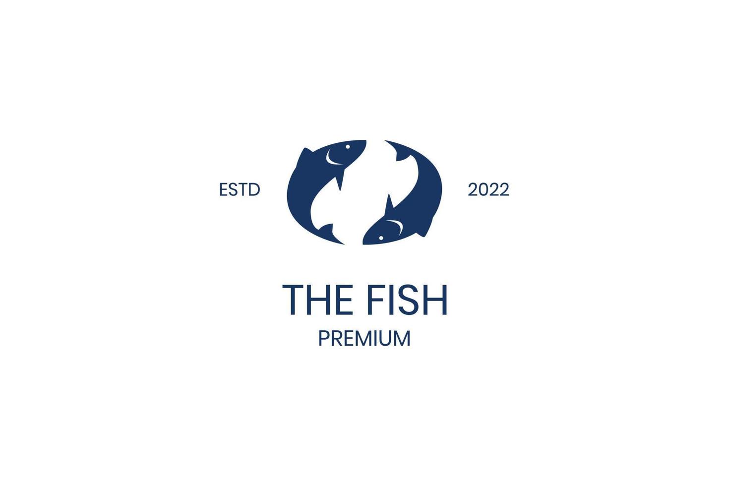 modelo de vetor de design de logotipo de ícone de peixe
