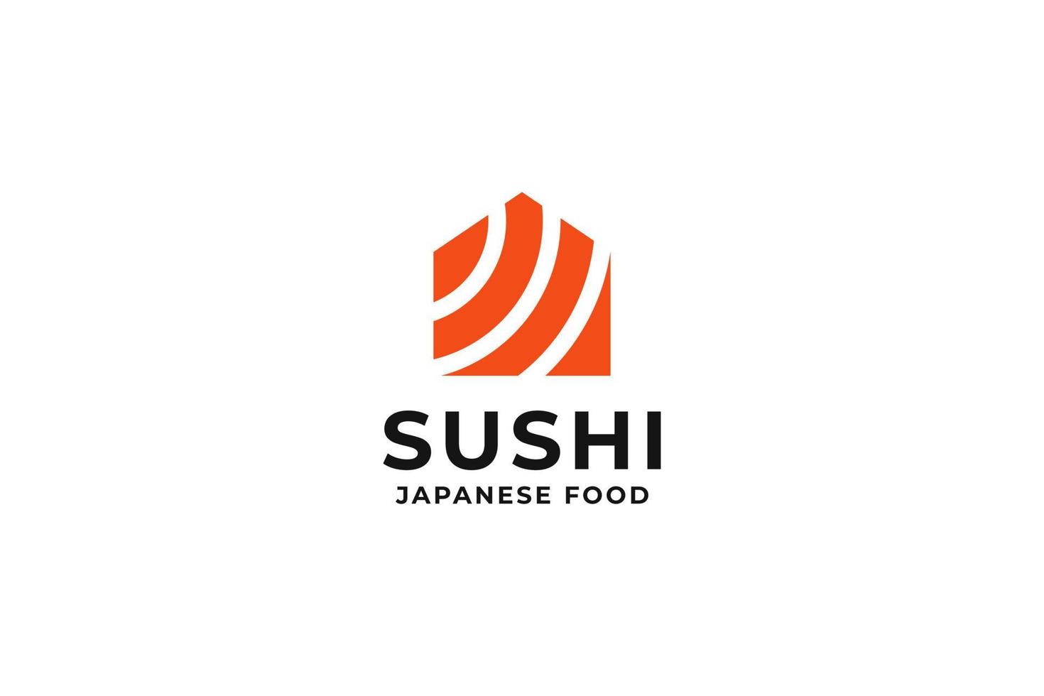 modelo de vetor de design de logotipo de sushi