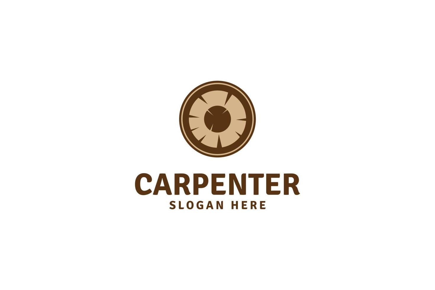 vetor de design de logotipo de carpinteiro