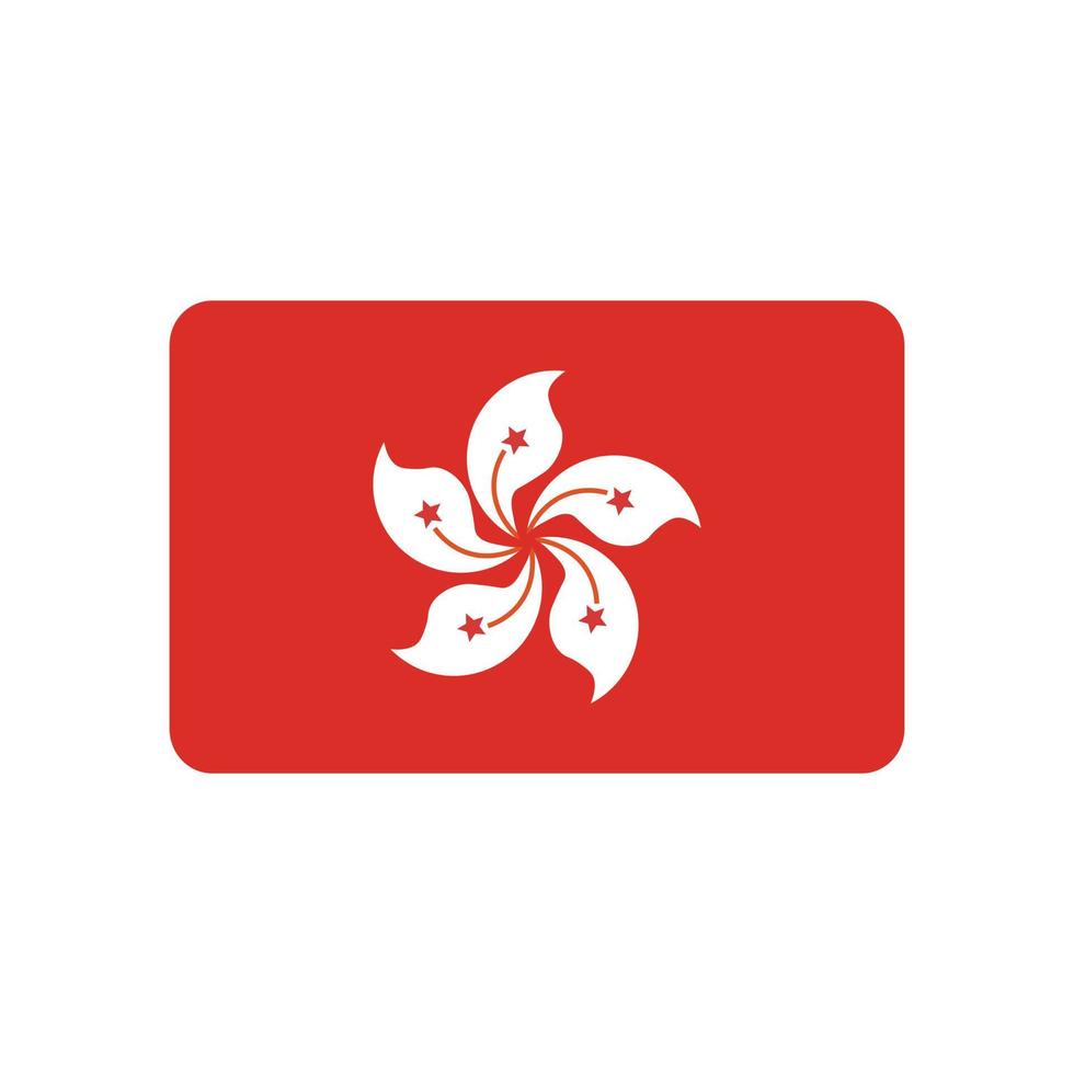 bandeira nacional de Hong Kong. vetor