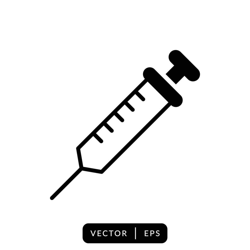 modelo de design de vetor de ícone de seringa