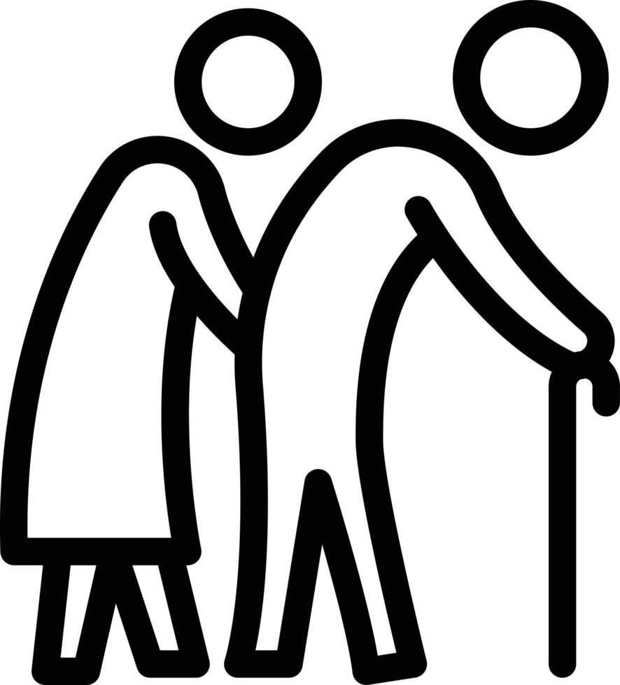 ilustração vetorial de casal velho em um fundo. símbolos de qualidade premium. ícones vetoriais para conceito ou design gráfico. vetor