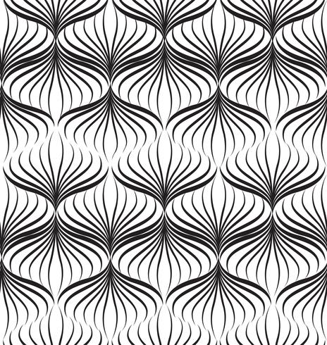 Abstract seamless pattern Ornamento de linha geométrica oriental floral vetor