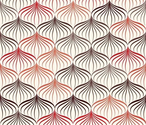 Abstract seamless pattern Ornamento de linha geométrica oriental floral vetor