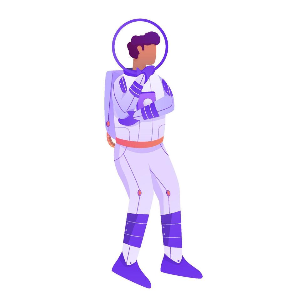 ilustração de astronauta pensando vetor