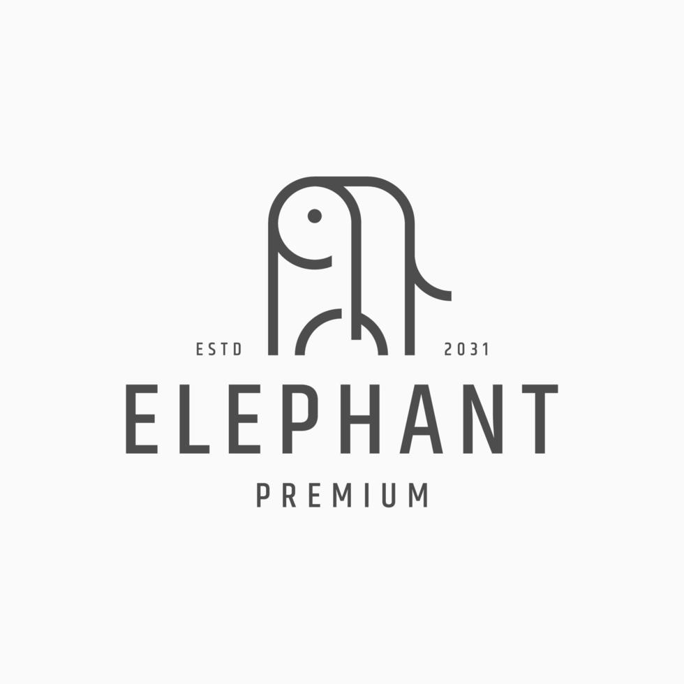 modelo de design de ícone de logotipo de elefante vetor
