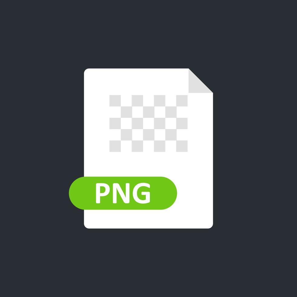 ícone do arquivo png. ícone de arquivo de formato gráfico de rede portátil. vetor