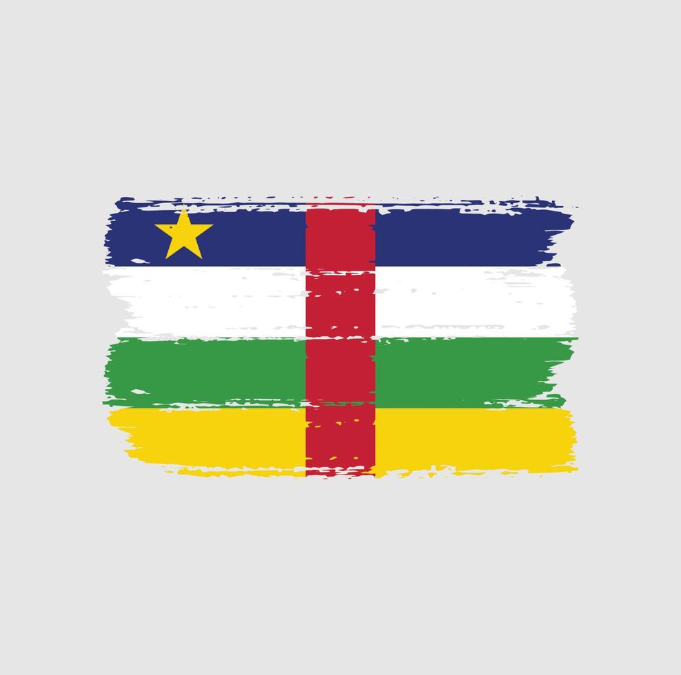 bandeira da África Central com pincel vetor