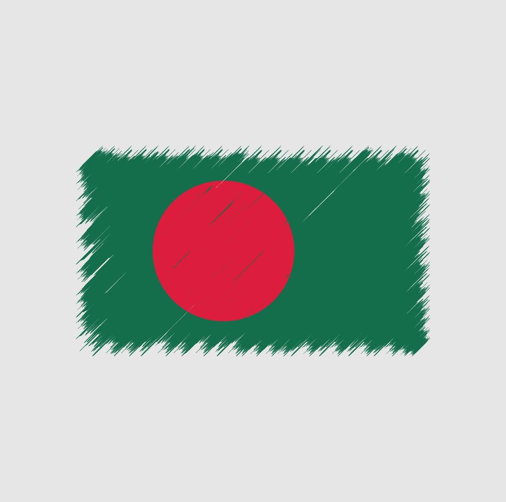 pincelada de bandeira de bangladesh vetor