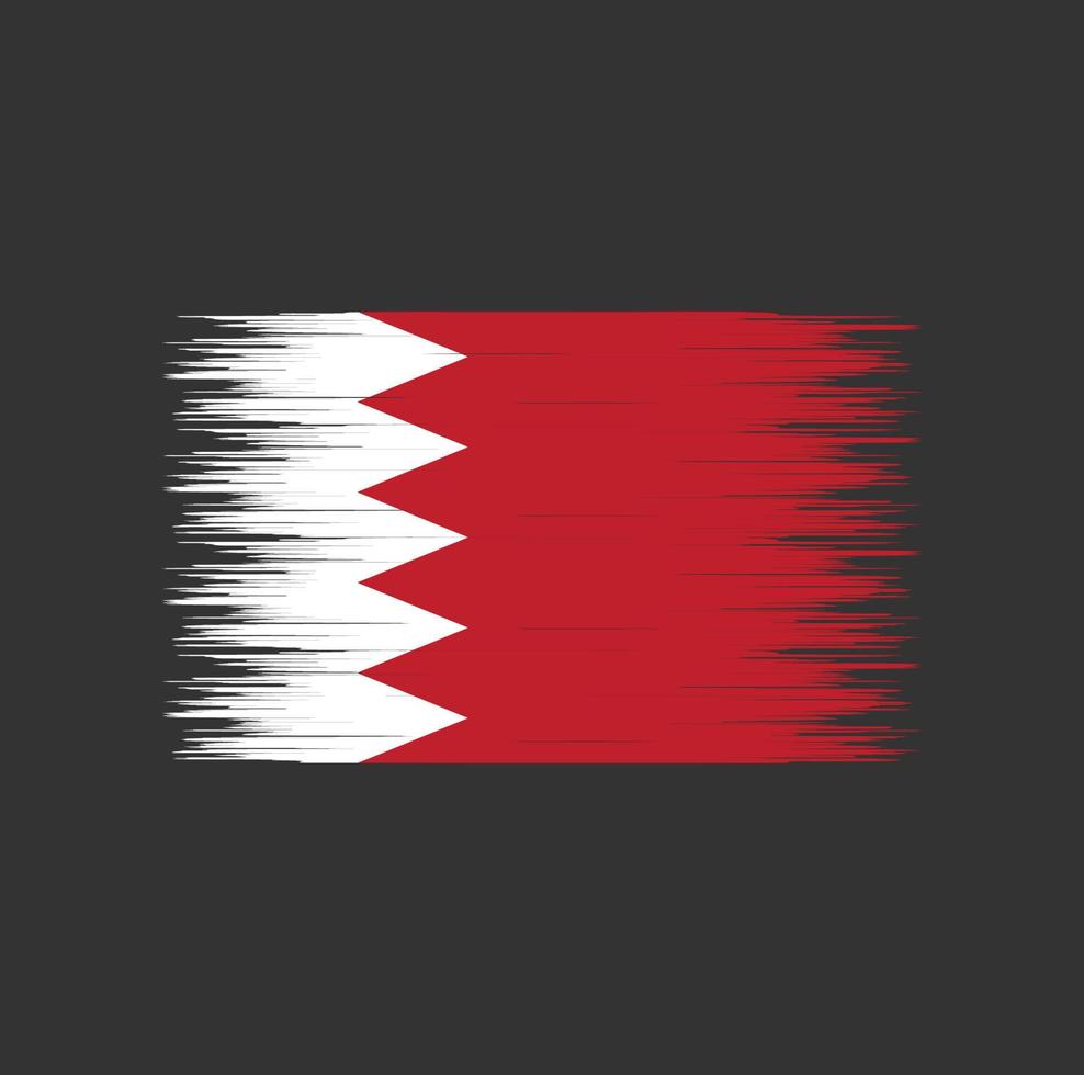 pincelada de bandeira do Bahrein, bandeira nacional vetor