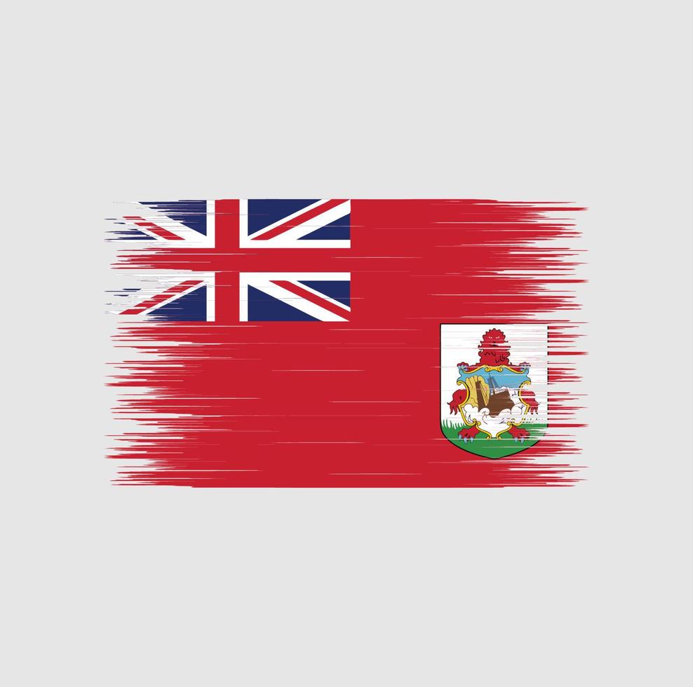 pincelada de bandeira das bermudas, bandeira nacional vetor