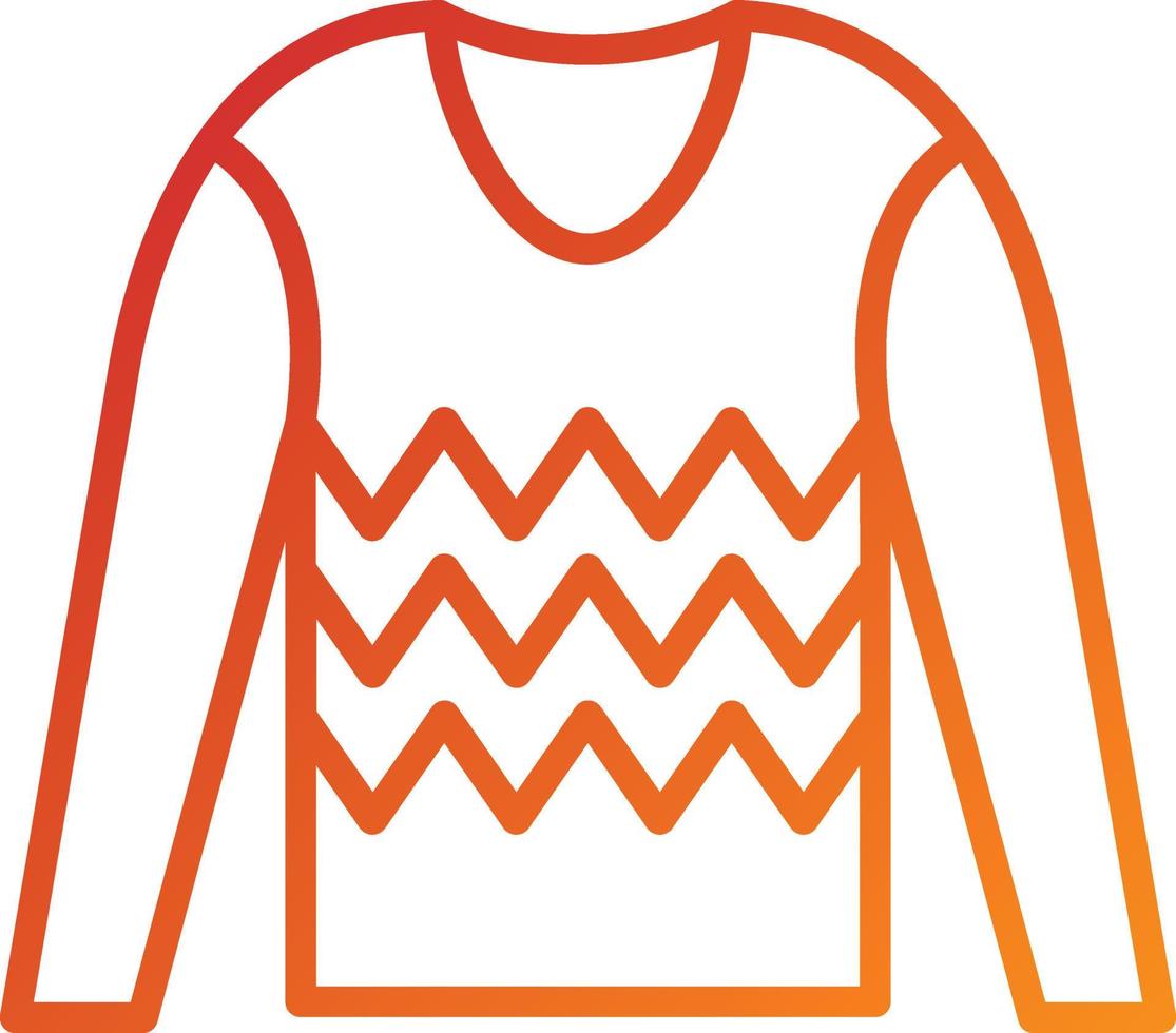 estilo de ícone de suéter vetor
