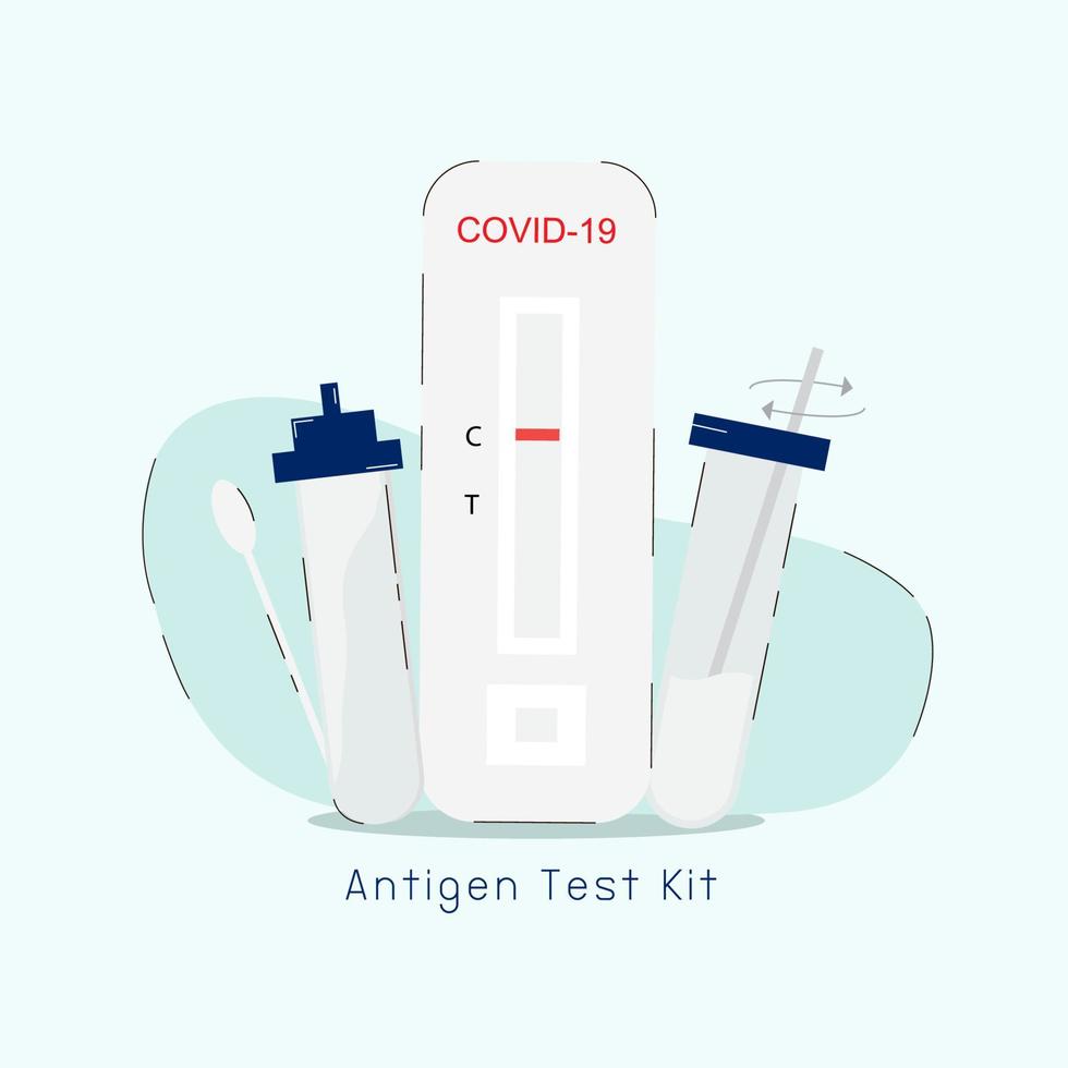kits de teste de antígeno de ilustração vetor