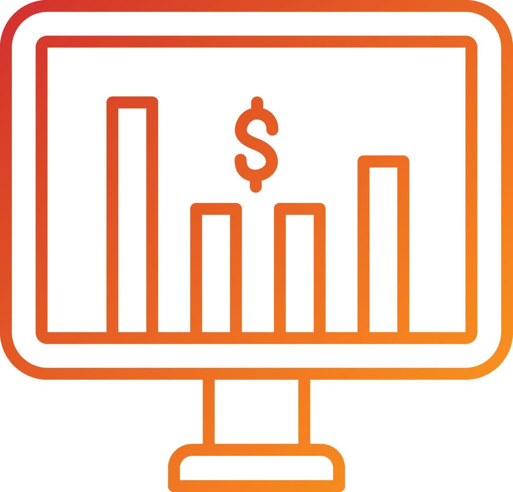 estilo de ícone do mercado de ações vetor