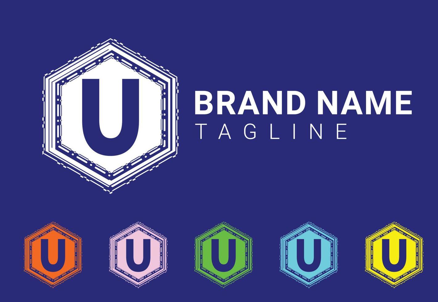 u letter novo logotipo e design de ícone vetor