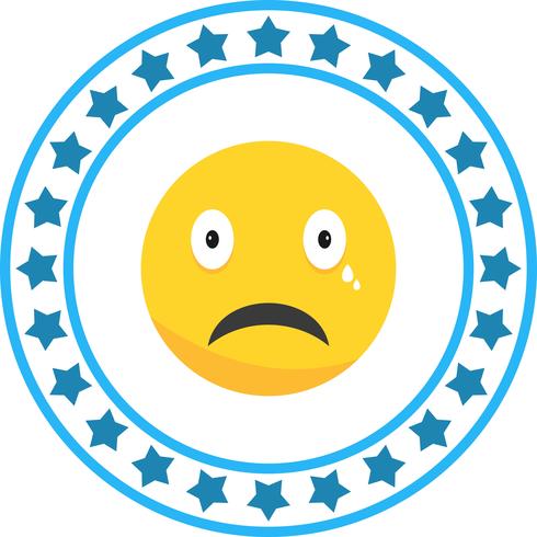 Vector Cry Emoji ícone