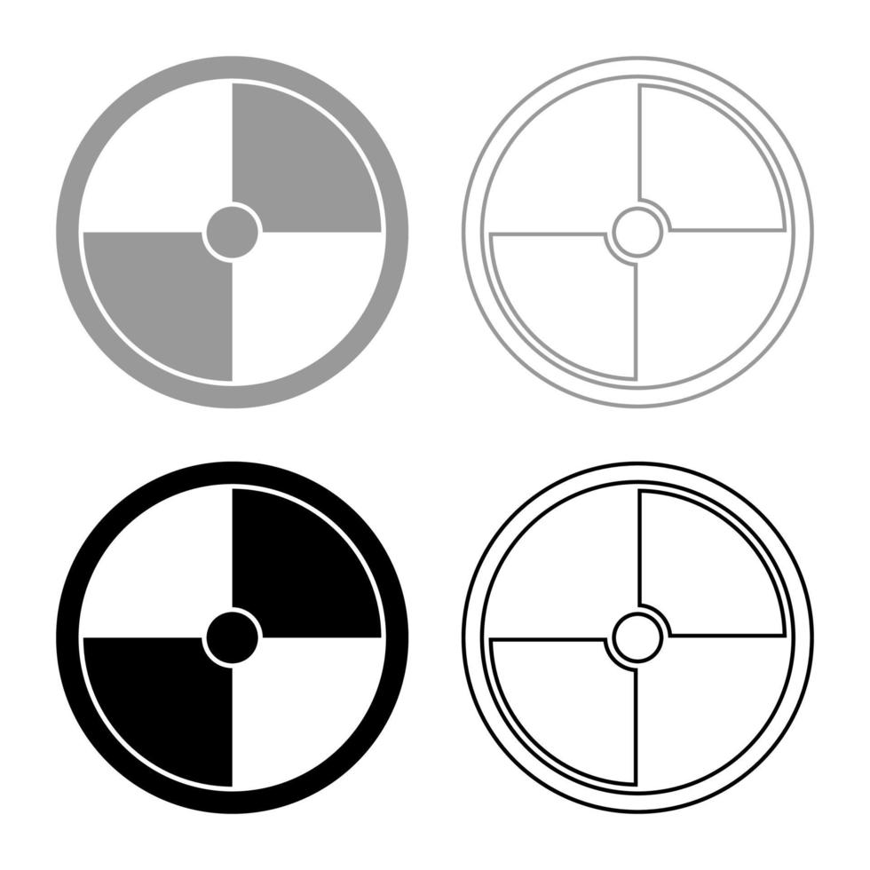 conjunto de ícones de escudo viking conjunto de ilustração de cor preta cinza contorno estilo simples imagem simples vetor