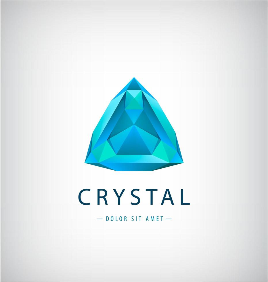 origami abstrato de vetor, forma geométrica de cristal, logotipo, identidade da empresa. futurista moderno, ícone de tecnologia vetor