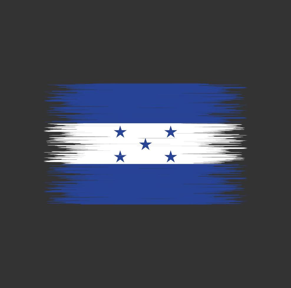 pincelada de bandeira de honduras, bandeira nacional vetor