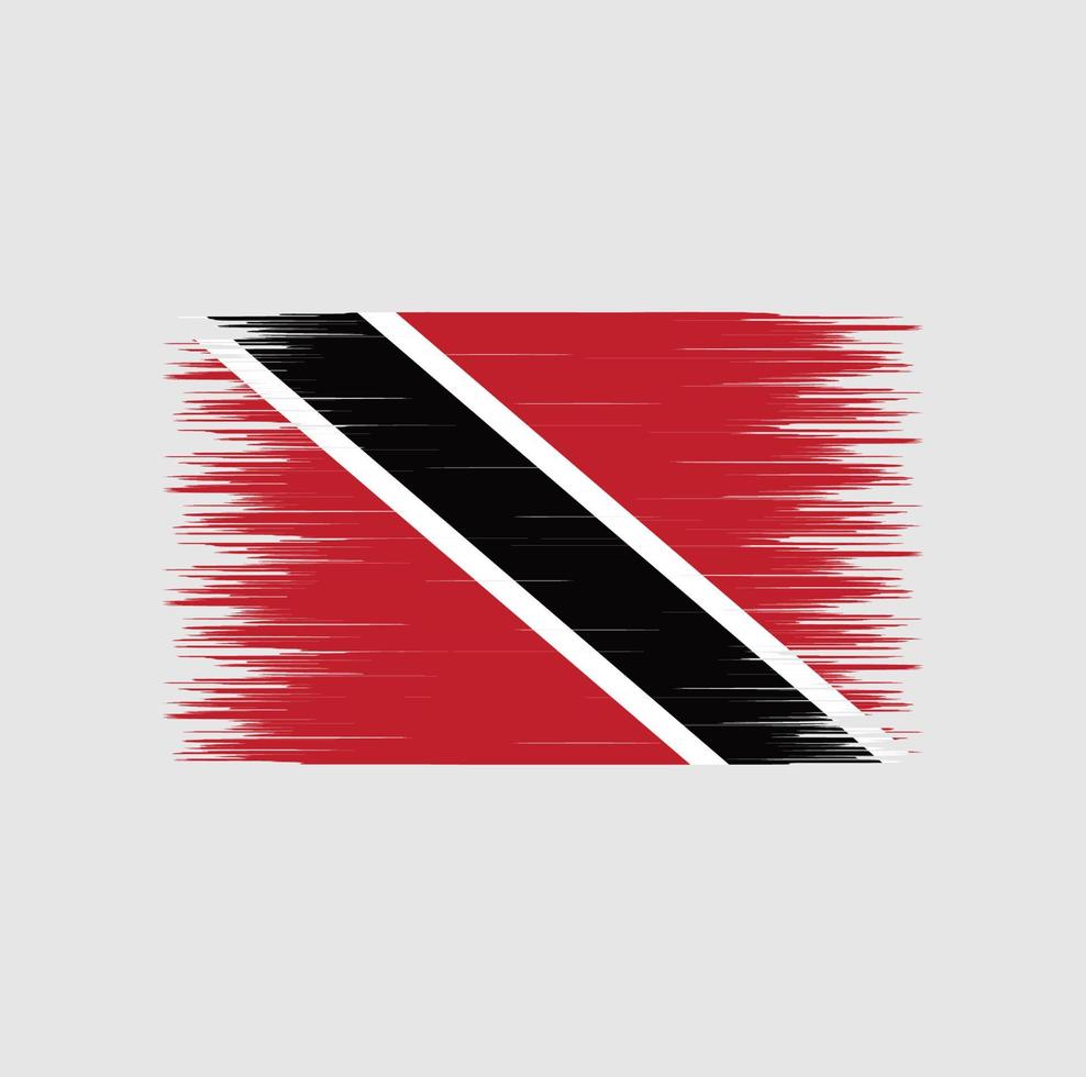 pincelada de bandeira de trinidad e tobago, bandeira nacional vetor