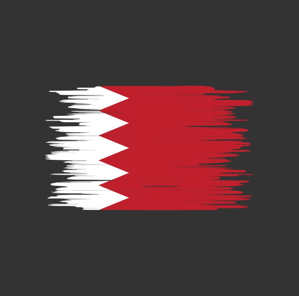 pincelada de bandeira do Bahrein, bandeira nacional vetor