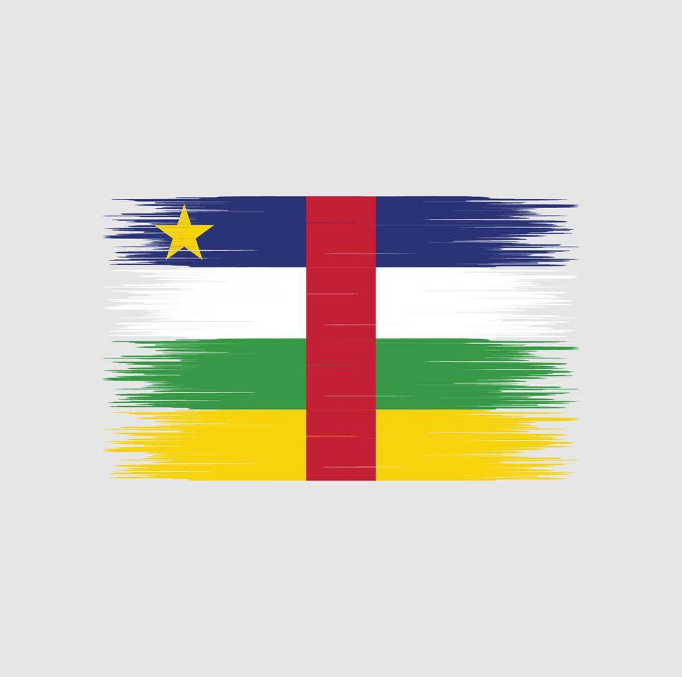 pincelada de bandeira da África Central, bandeira nacional vetor