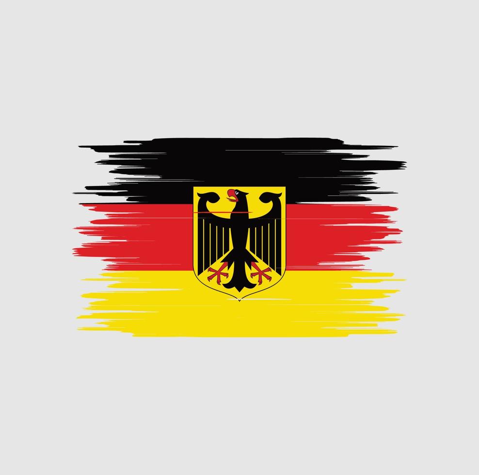 pincelada de bandeira da alemanha, bandeira nacional vetor