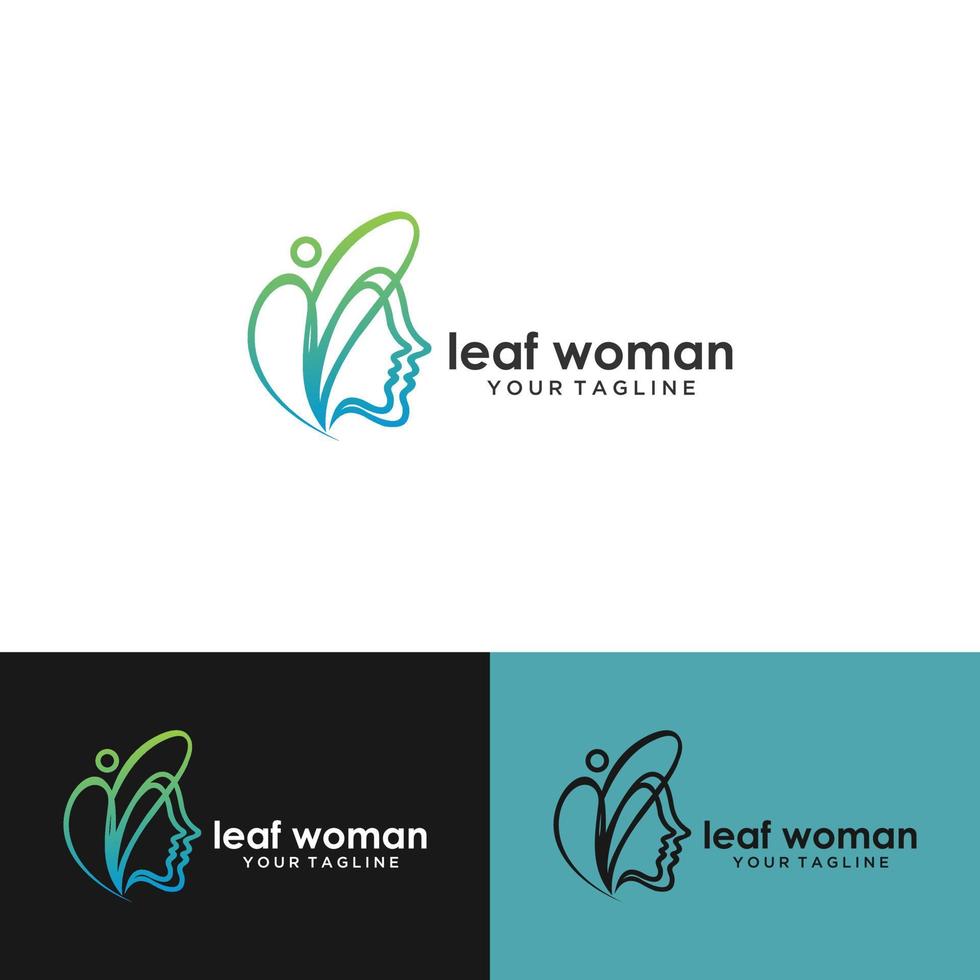 duas mulheres enfrentam para design de logotipo beleza conceito de cuidados com a pele vetor