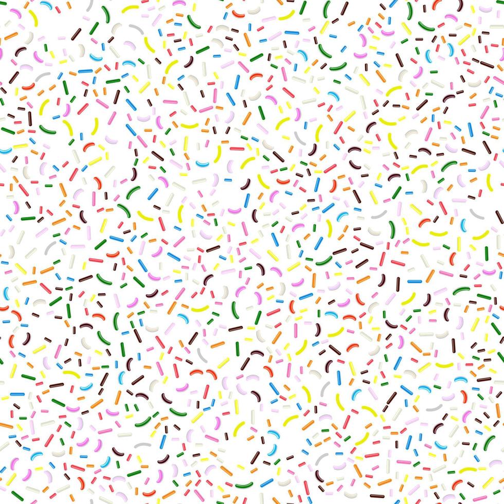 ilustração vetorial sem costura com cobertura de pastelaria multicolorida em um fundo branco vetor