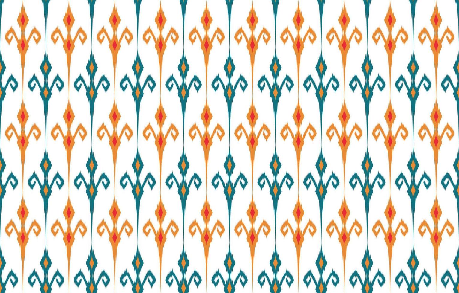 ikat étnico vector flor bela arte. ikat sem costura padrão em bordados tribais, folclóricos, estilo mexicano. impressão de ornamento de arte geométrica asteca. design para papel de parede, roupas, embrulho.