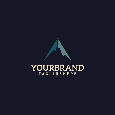 design simples logotipo da montanha vetor