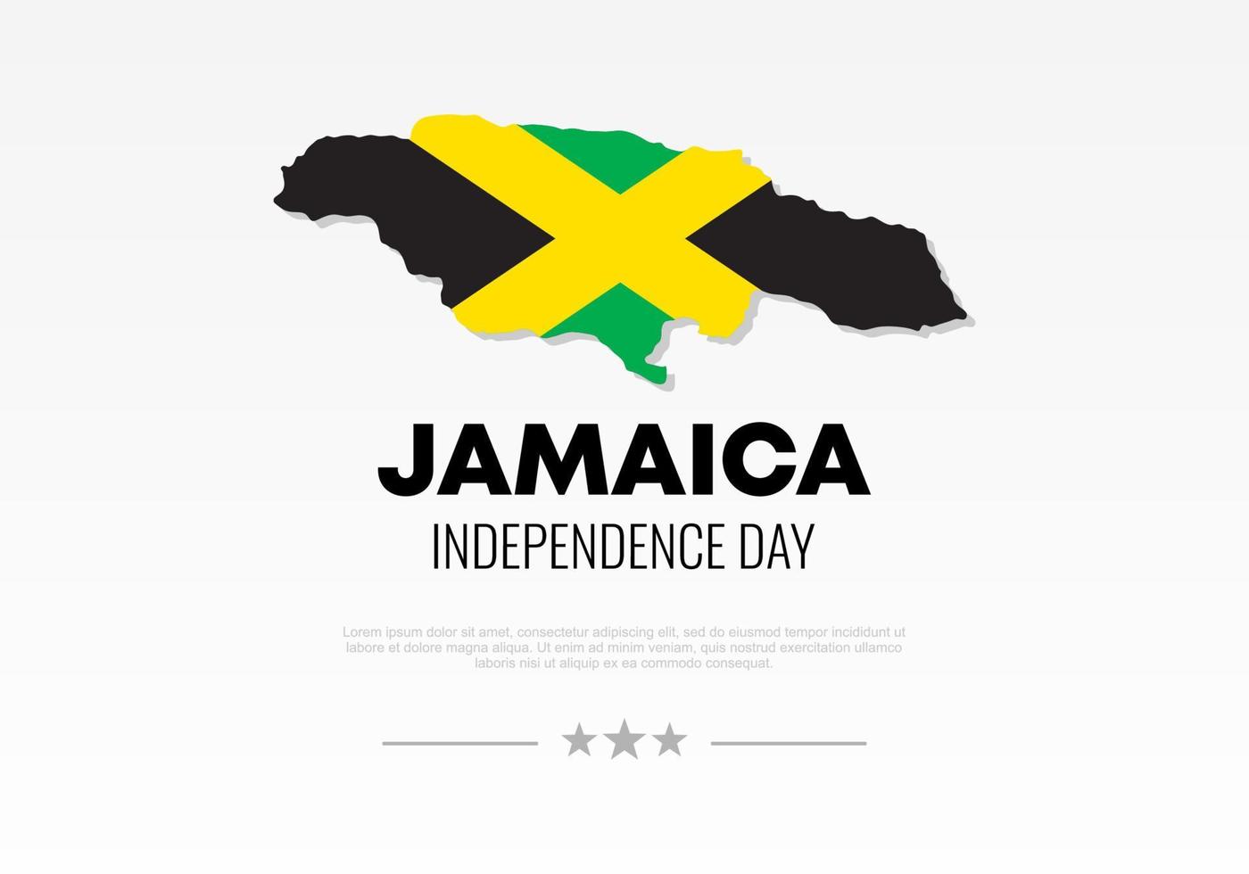 Celebração nacional do fundo do dia da independência da jamaica em 6 de agosto. vetor
