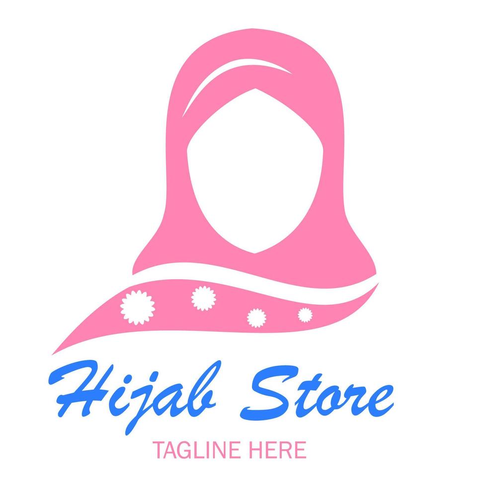 ilustração vetorial logotipo gráfico do hijab na moda vetor