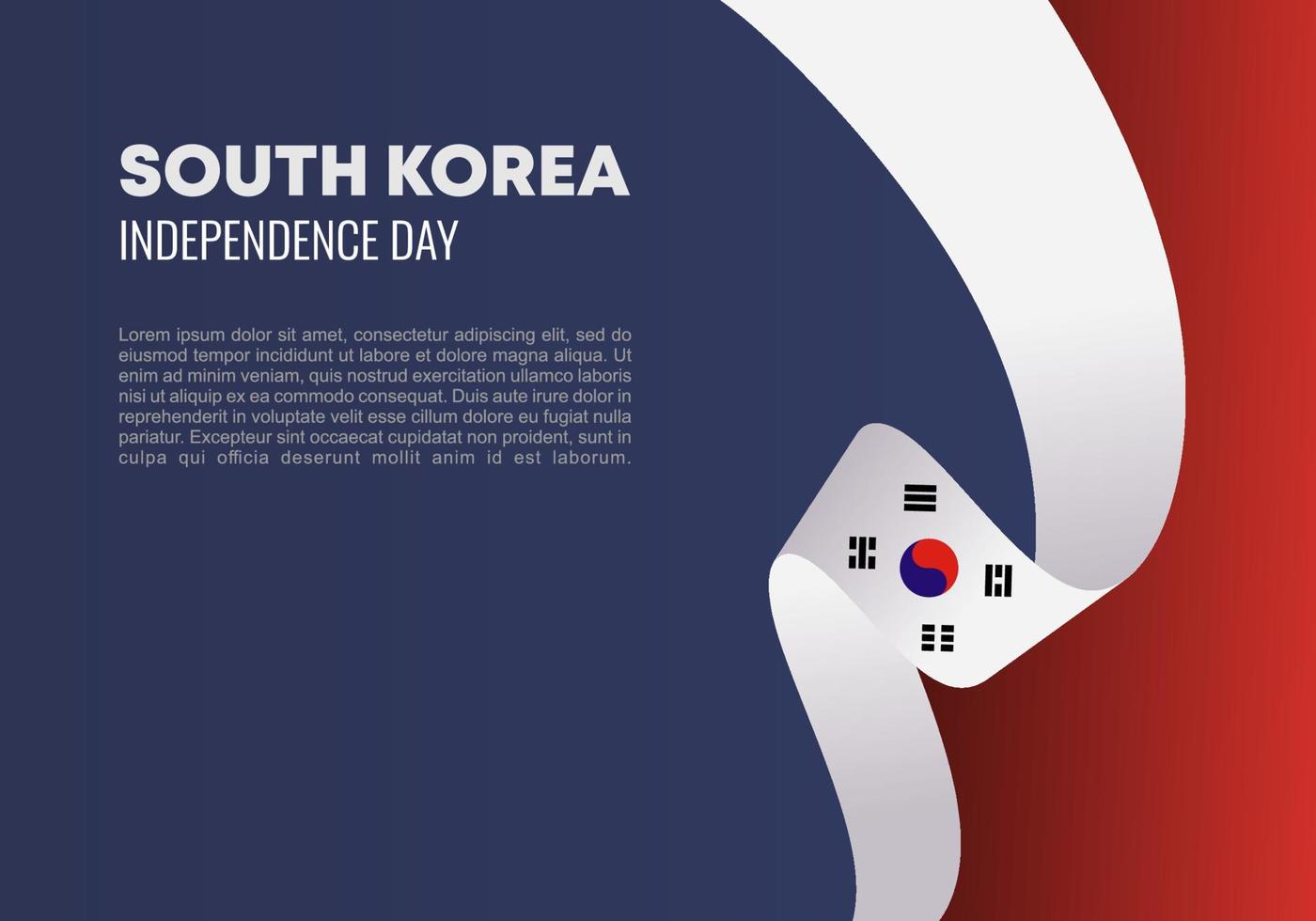 celebração nacional do dia da independência da coreia do sul em 15 de agosto. vetor