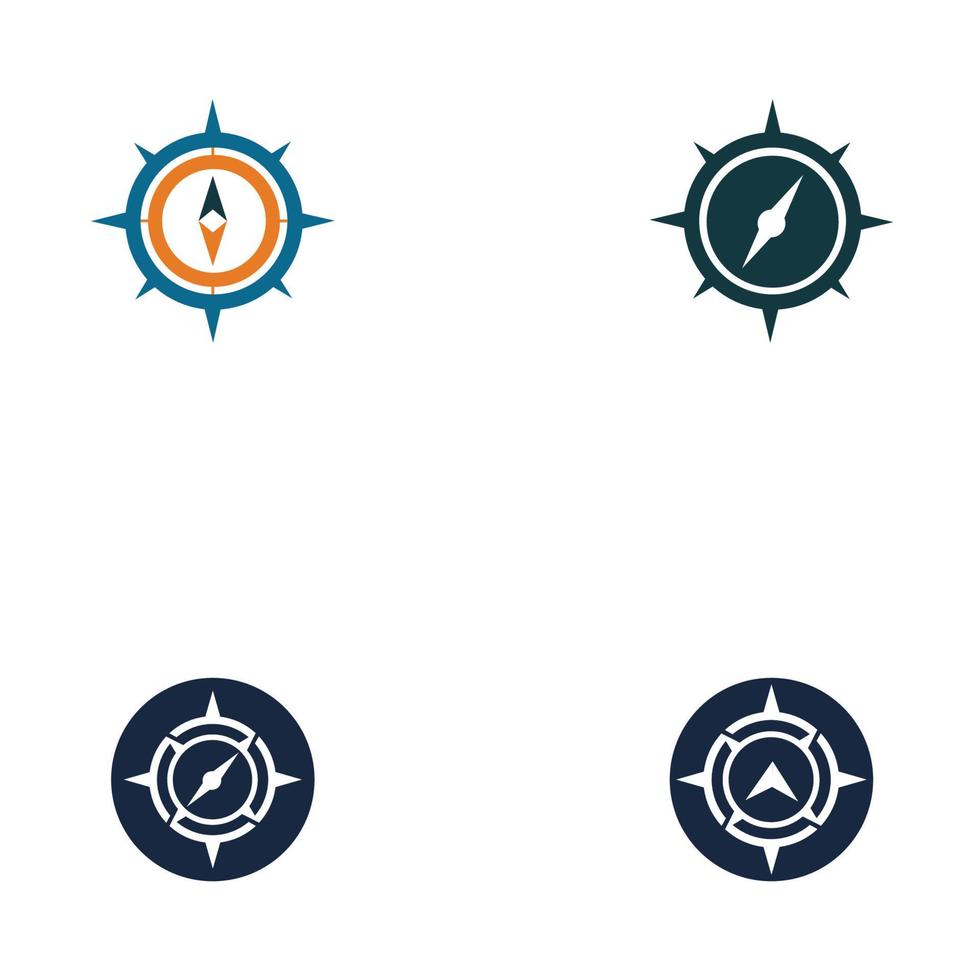 bússola logo template vector icon ilustração design
