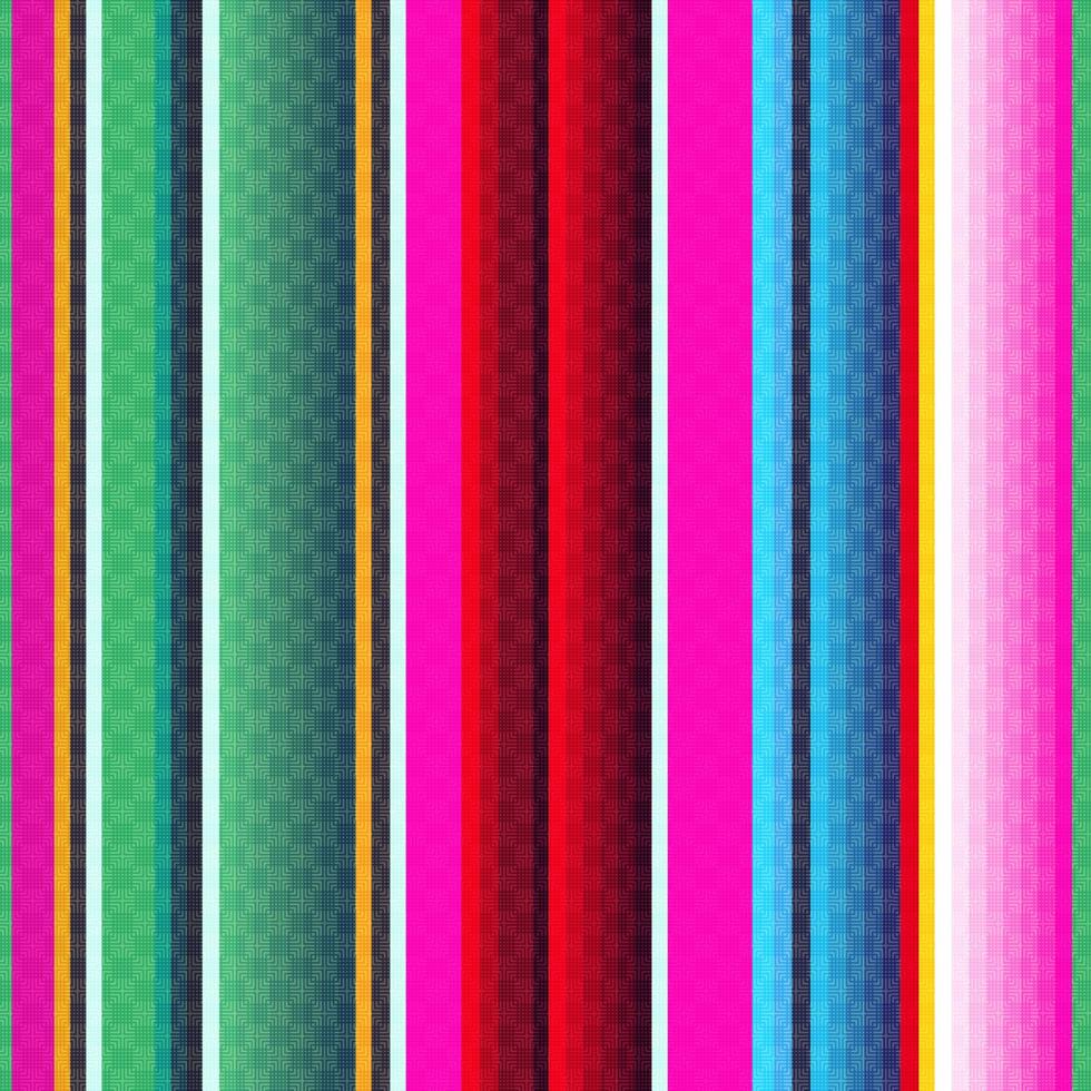 padrão de vetor de listras de cobertor mexicano. plano de fundo para decoração de festa de cinco de maio ou padrão de tecido étnico méxico com listras coloridas. modelo de cor vibrante de design serape, ilustração vetorial