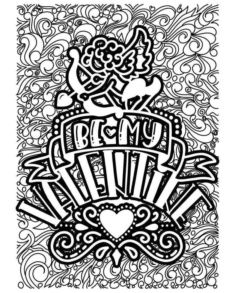 citações motivacionais design de páginas para colorir .inspirational palavras design de páginas de livro para colorir. lettering livro para colorir design.line design de arte. vetor