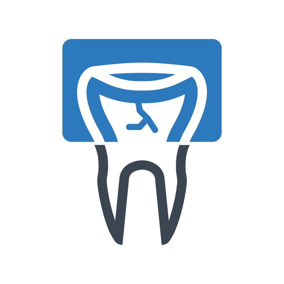ícone de raio-x de dentes, símbolo de raio-x dental para seu site, logotipo, aplicativo, design de interface do usuário vetor