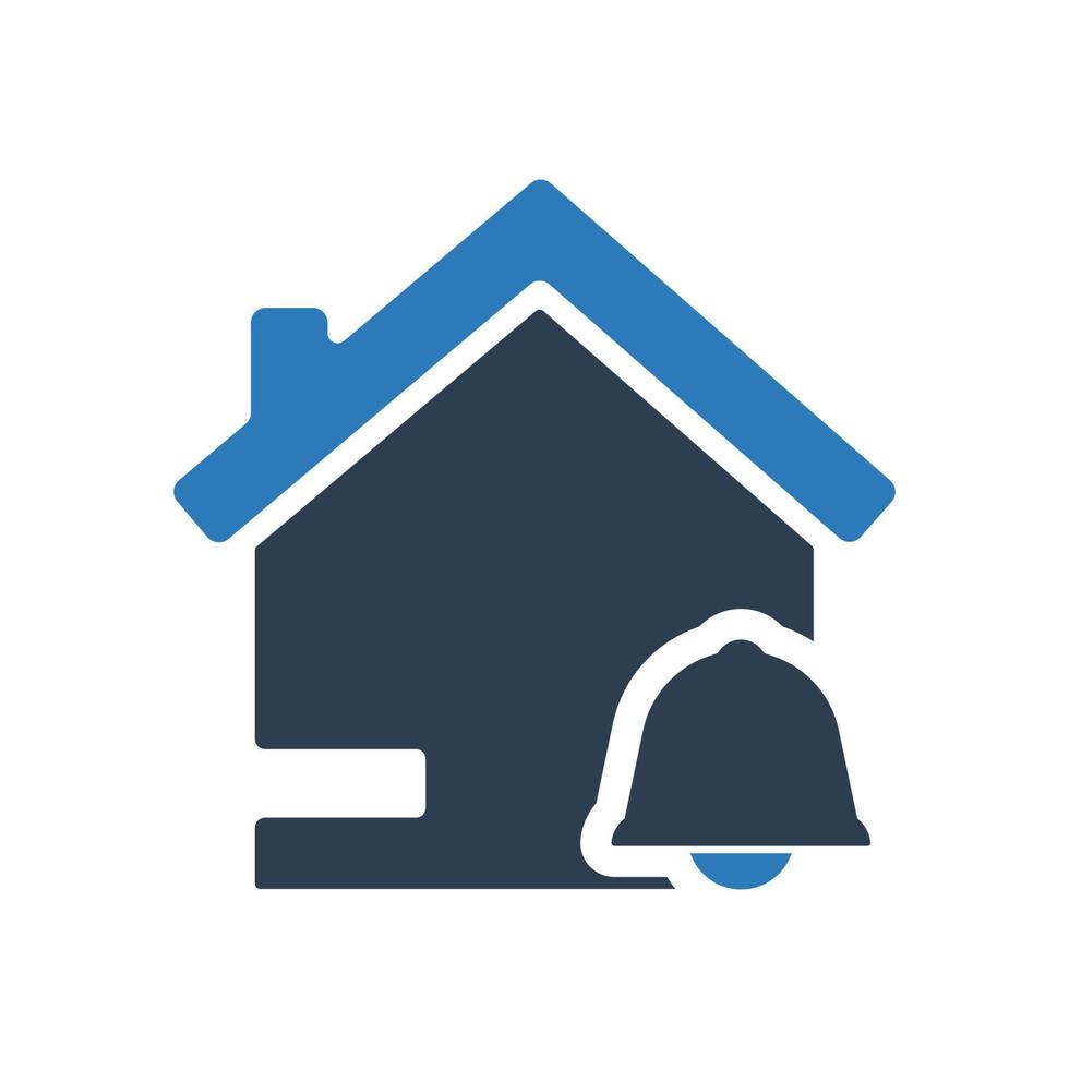 ícone de alerta de segurança em casa, símbolo de alerta para seu site, logotipo, aplicativo, design de interface do usuário vetor