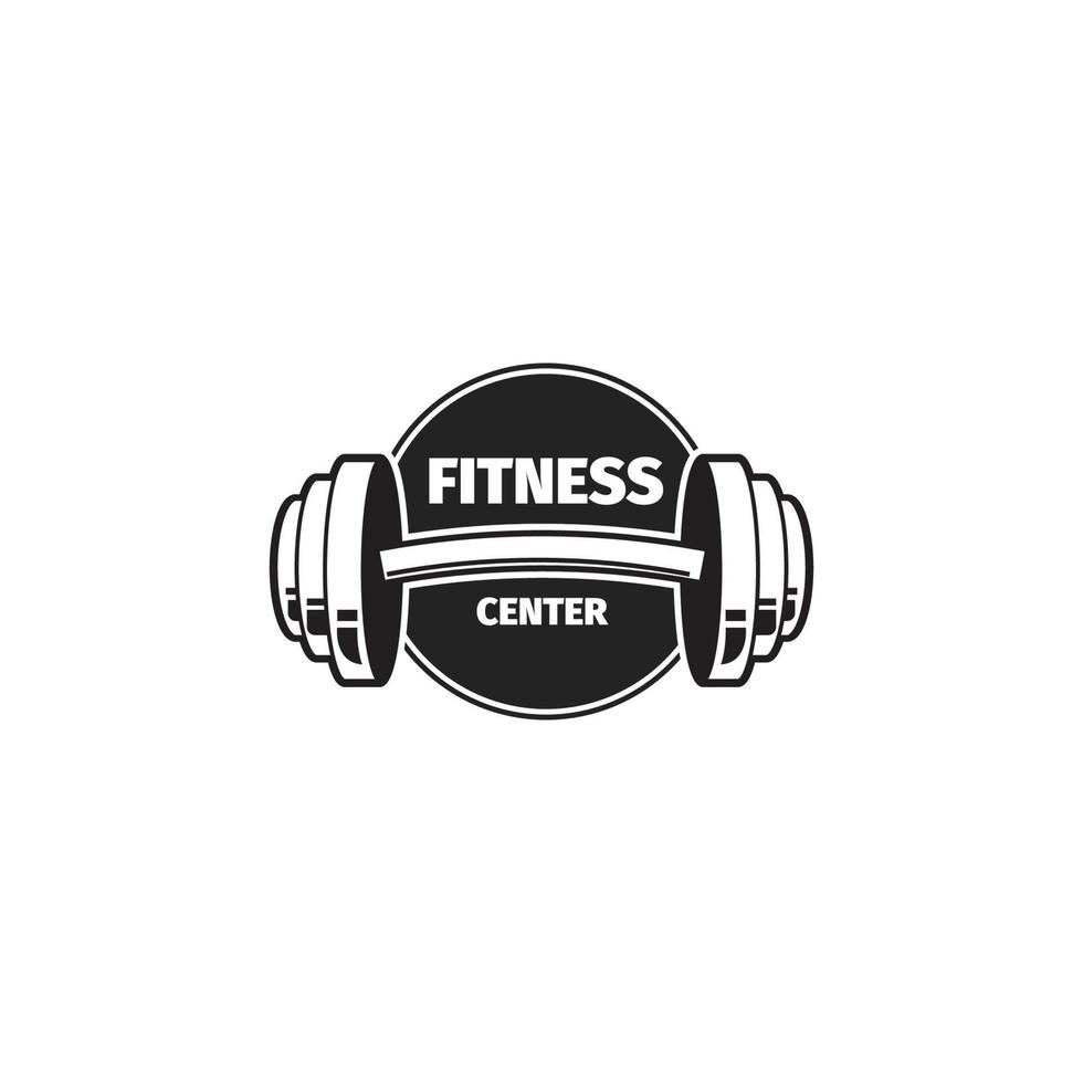 logotipo do emblema do centro de fitness vetor