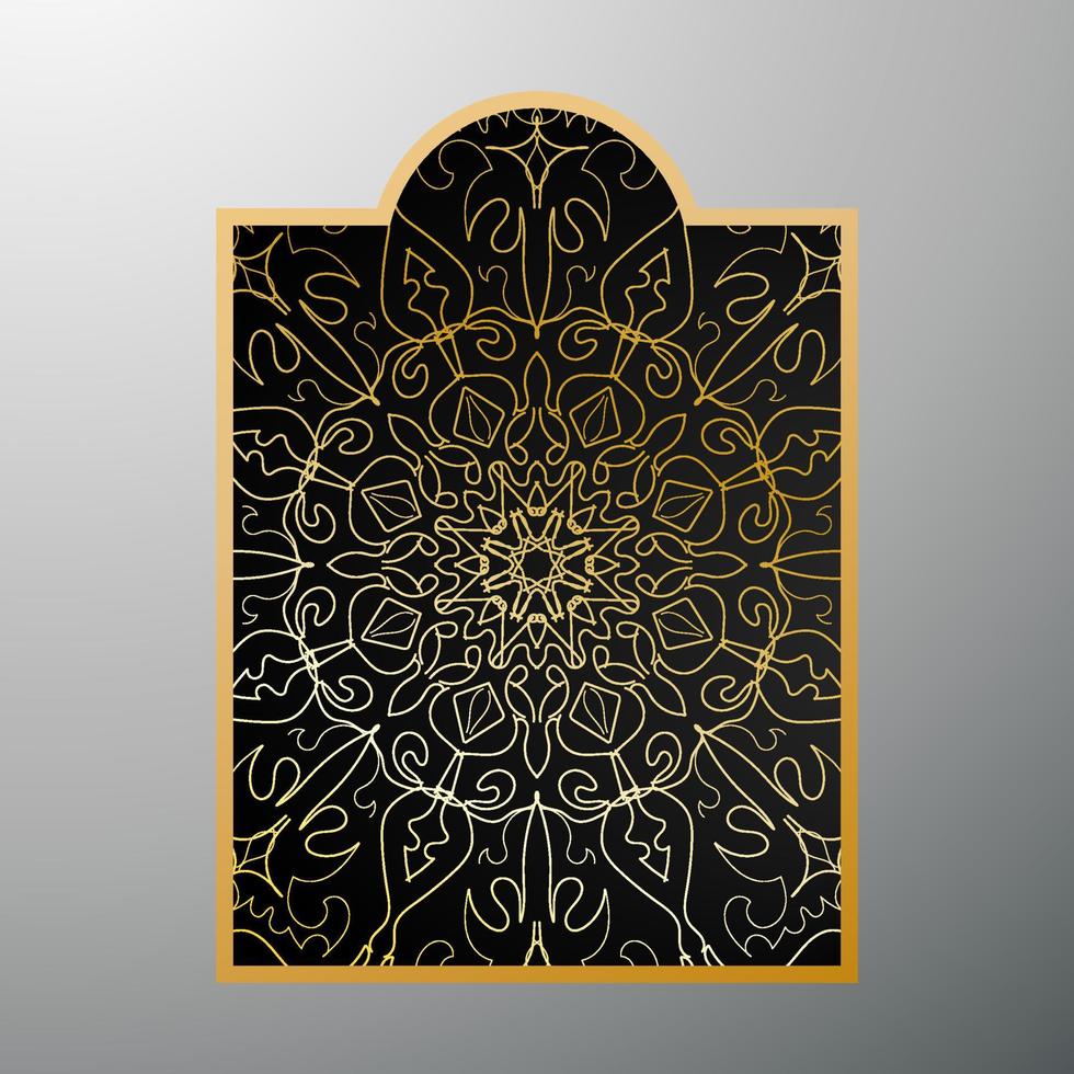 quadro de motivo do ramadã com elementos de mandala. vetor