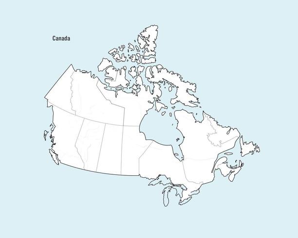 Vetor do mapa do Canadá