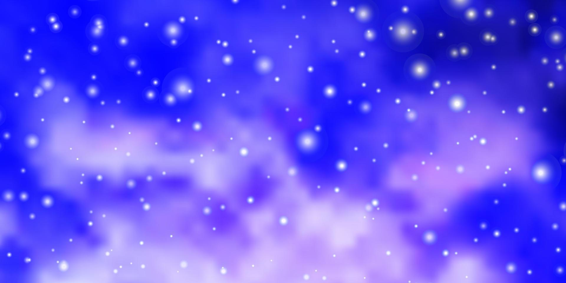 padrão de vetor roxo claro com estrelas abstratas.