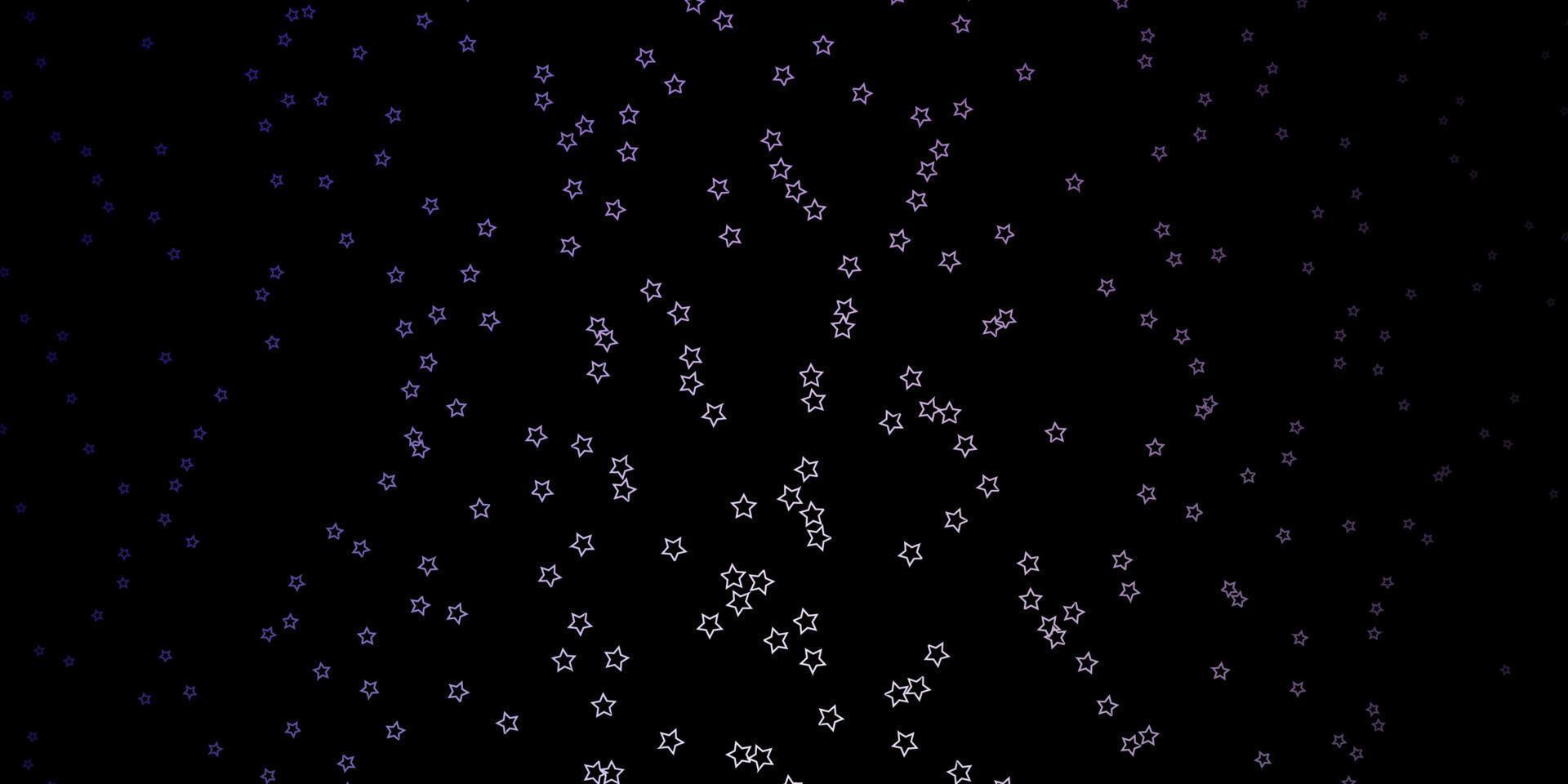 fundo vector roxo escuro com estrelas coloridas.