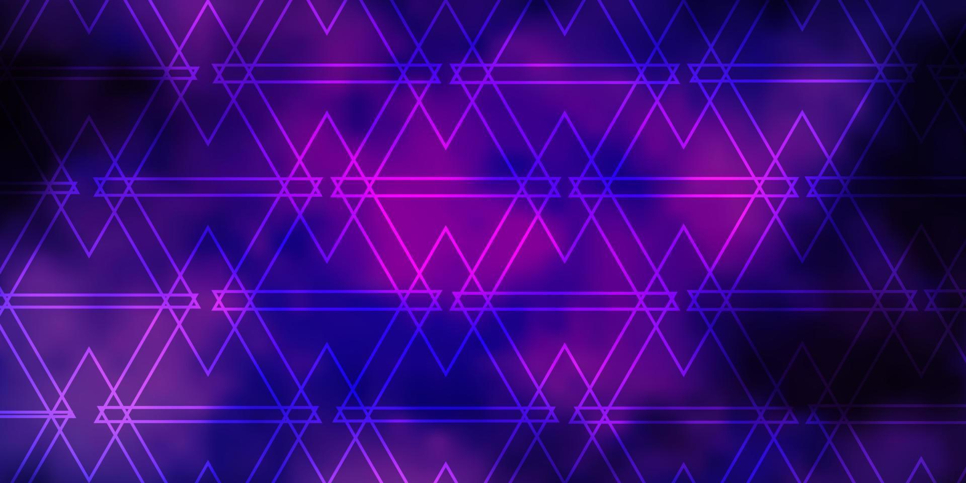 textura vector roxo claro com estilo triangular.