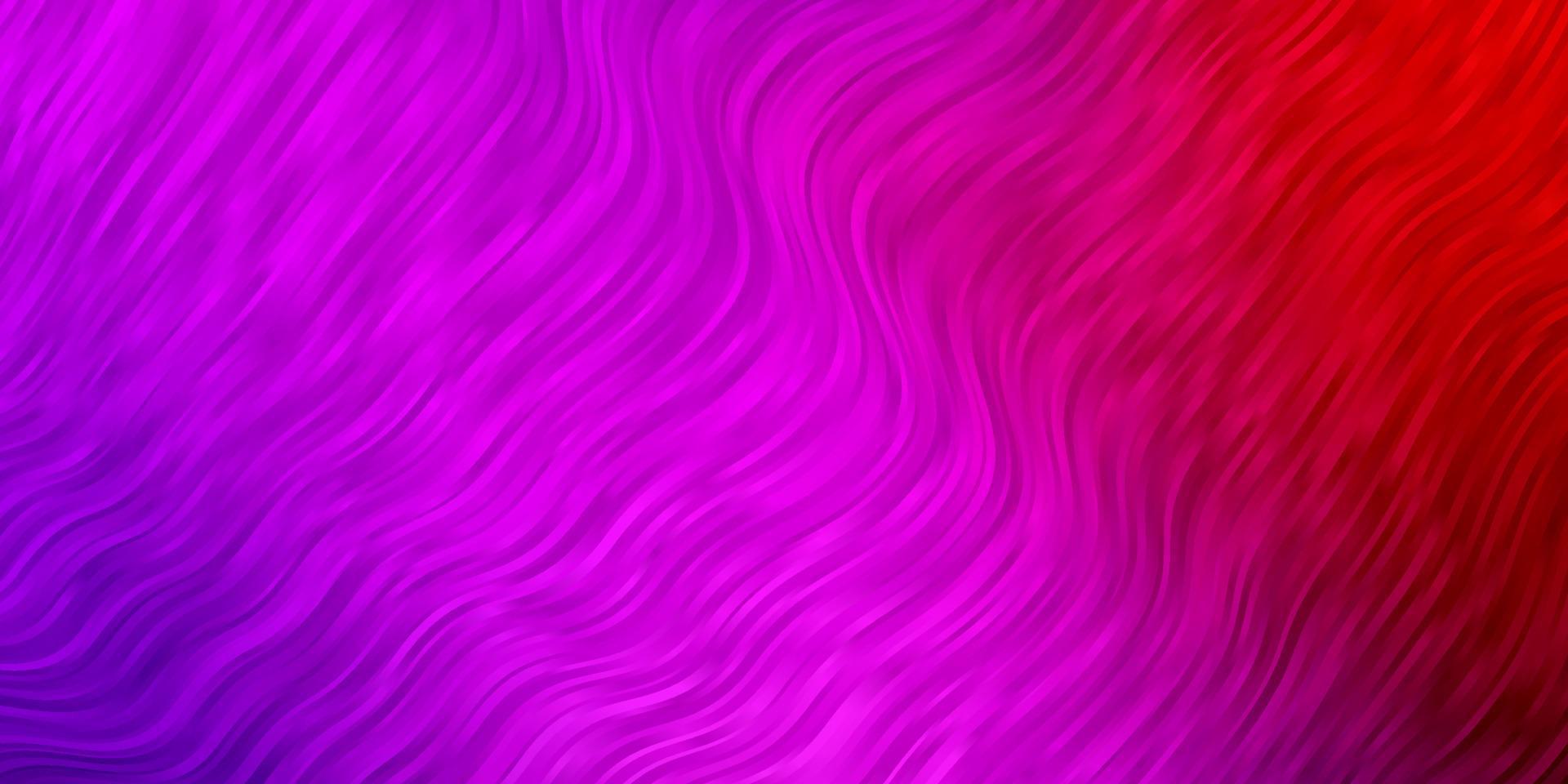 textura de vetor rosa claro, vermelho com curvas.