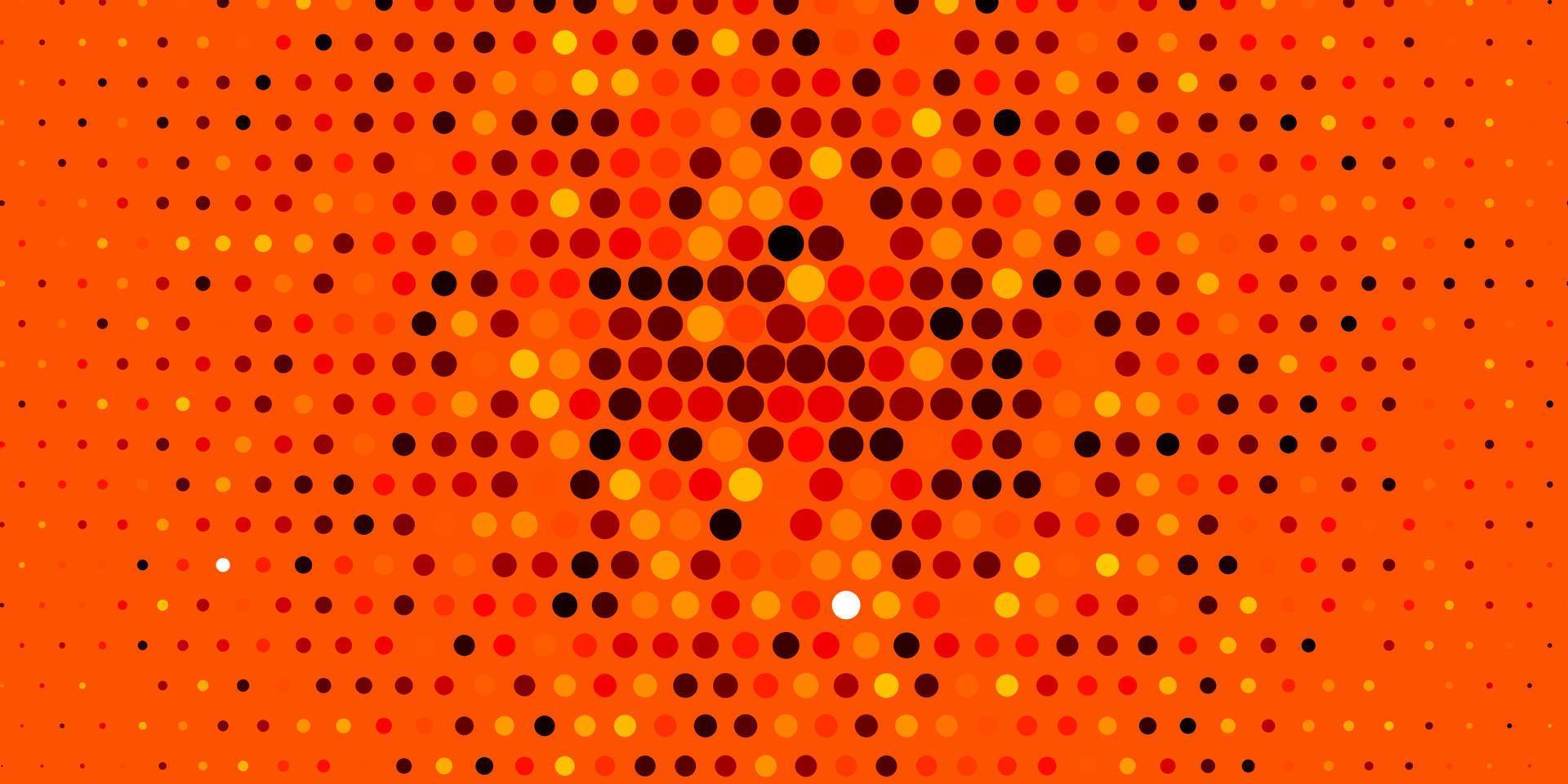 padrão de vetor laranja claro com esferas.