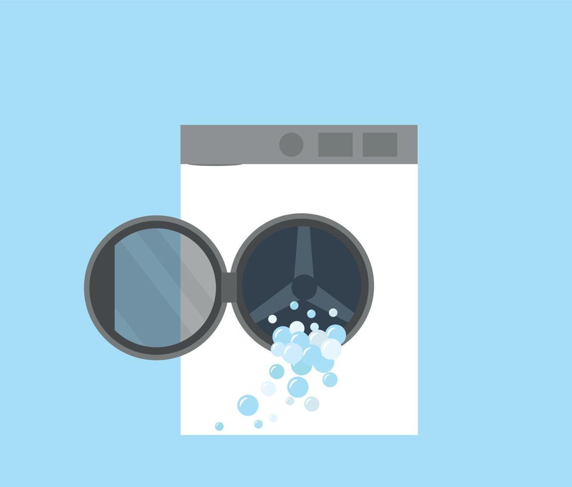 máquina de lavar automática isolada. ilustração vetorial vetor